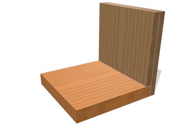 Rabbet joint, assembled