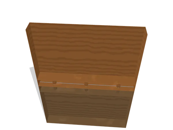 Dowel joint, assembled