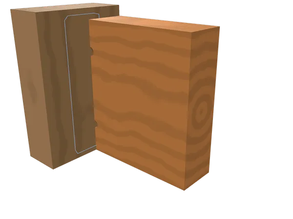Pocket-hole joint, assembled