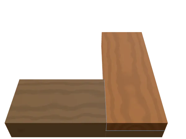 Half-lap joint, assembled